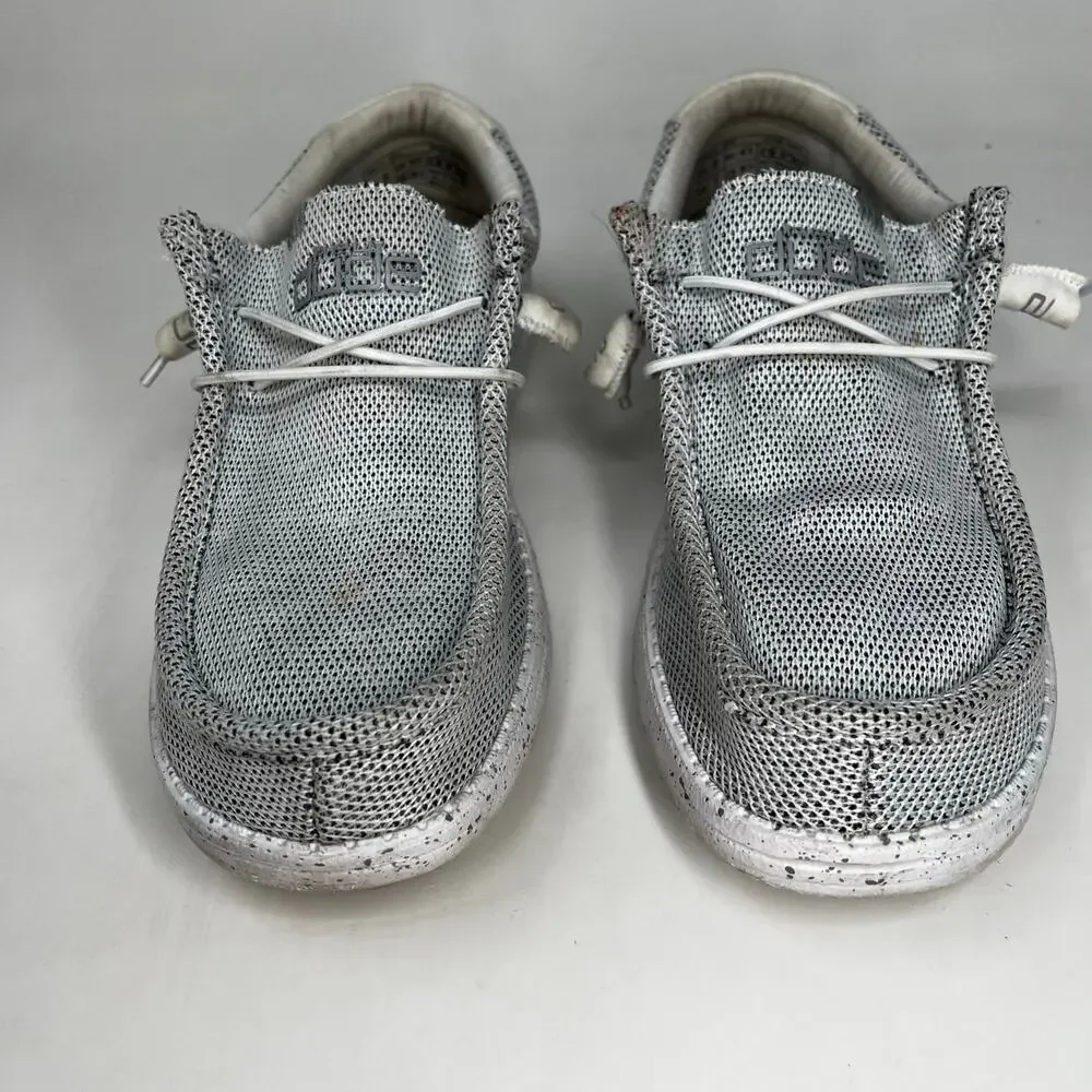 Hey Dude Wally Sox Stone White Slip On Shoes Mens Size 8